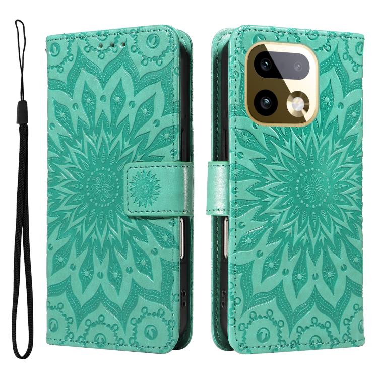 For Realme 16 Pro+ 5G Global Embossed Sunflower Pattern Flip Leather Phone Case