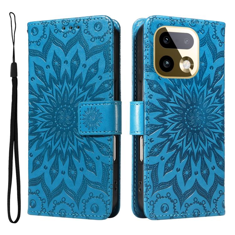For Realme 16 Pro+ 5G Global Embossed Sunflower Pattern Flip Leather Phone Case