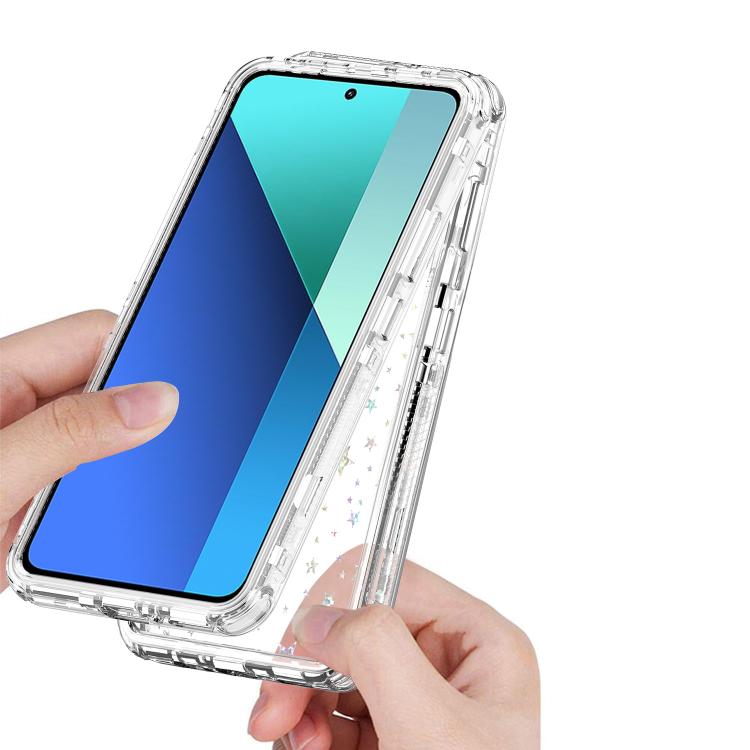 For Redmi Note 13 4G Transparent Acrylic Laser Paper Phone Case