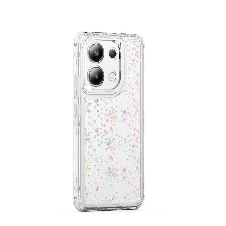 For Redmi Note 13 4G Transparent Acrylic Laser Paper Phone Case