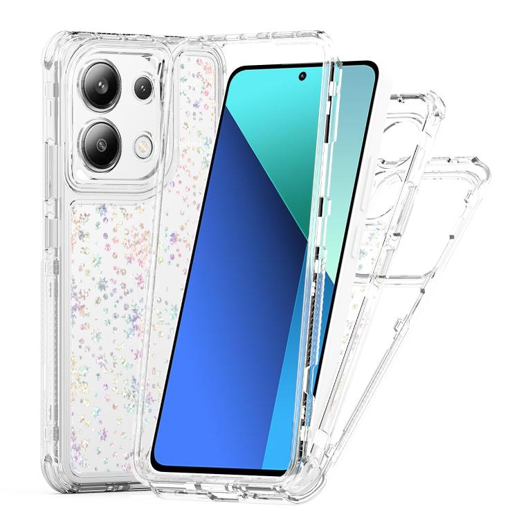 For Redmi Note 13 4G Transparent Acrylic Laser Paper Phone Case