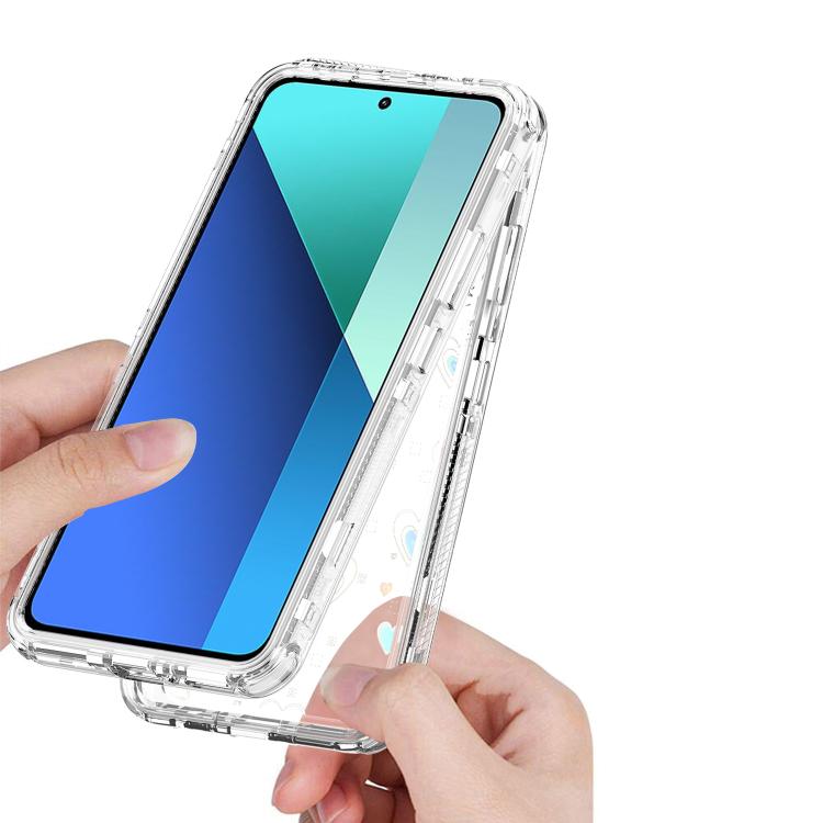 For Redmi Note 13 4G Transparent Acrylic Laser Paper Phone Case