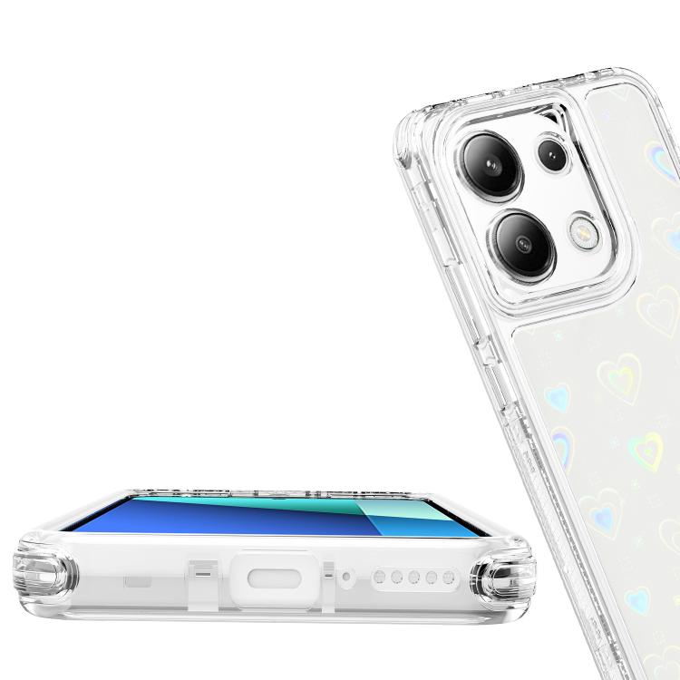 For Redmi Note 13 4G Transparent Acrylic Laser Paper Phone Case