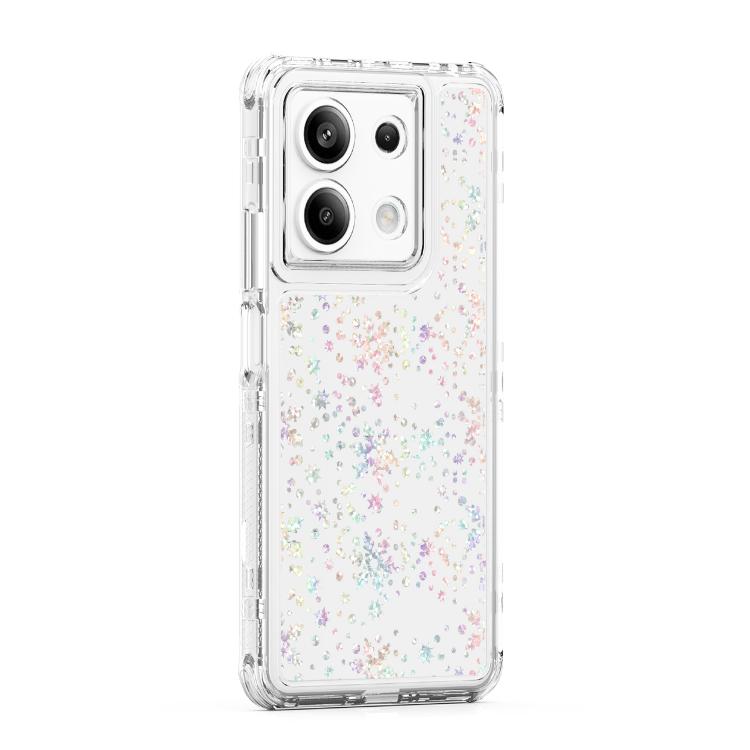 For Redmi Note 13 5G Transparent Acrylic Laser Paper Phone Case