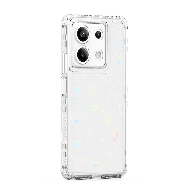 For Redmi Note 13 5G Transparent Acrylic Laser Paper Phone Case