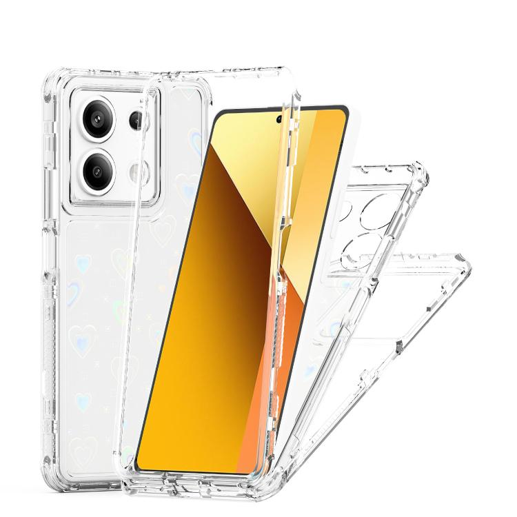 For Redmi Note 13 5G Transparent Acrylic Laser Paper Phone Case