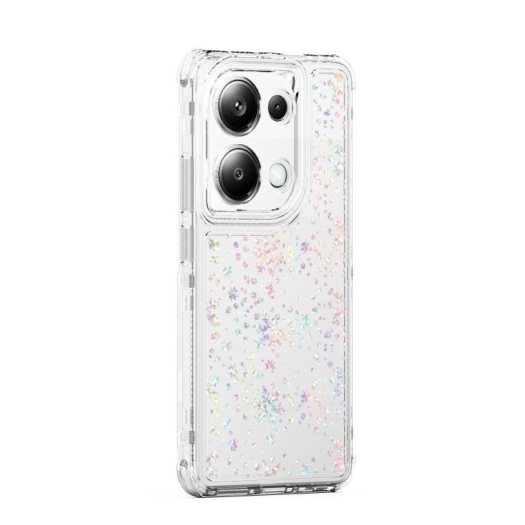 For Redmi Note 13 Pro 4G Transparent Acrylic Laser Paper Phone Case