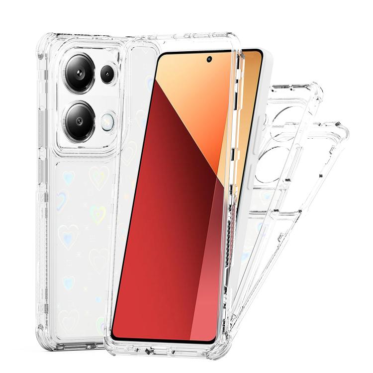 For Redmi Note 13 Pro 4G Transparent Acrylic Laser Paper Phone Case