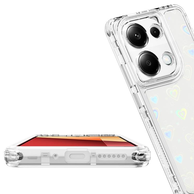 For Redmi Note 13 Pro 4G Transparent Acrylic Laser Paper Phone Case