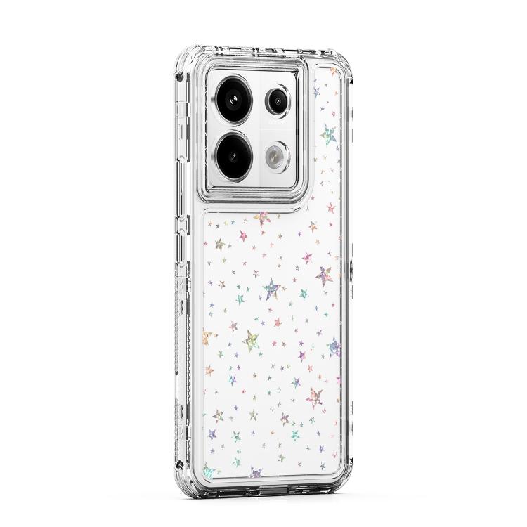 For Redmi Note 13 Pro 5G Transparent Acrylic Laser Paper Phone Case