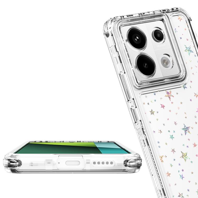 For Redmi Note 13 Pro 5G Transparent Acrylic Laser Paper Phone Case