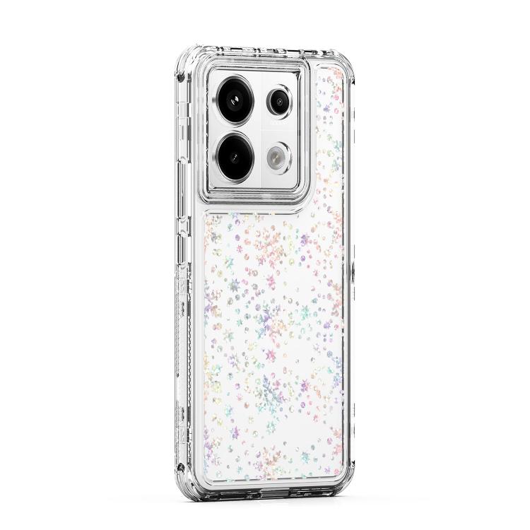 For Redmi Note 13 Pro 5G Transparent Acrylic Laser Paper Phone Case