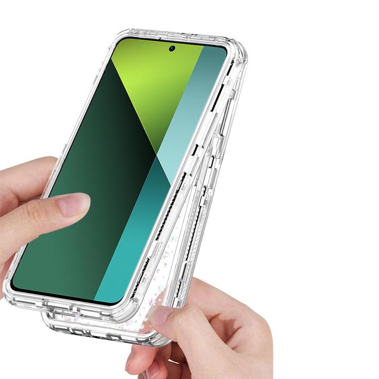 For Redmi Note 13 Pro 5G Transparent Acrylic Laser Paper Phone Case