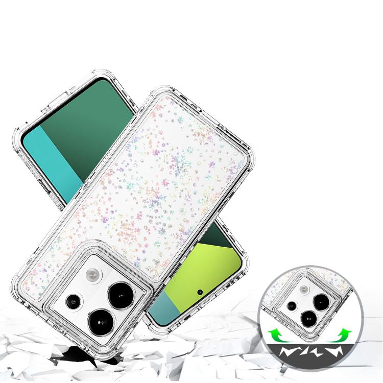 For Redmi Note 13 Pro 5G Transparent Acrylic Laser Paper Phone Case