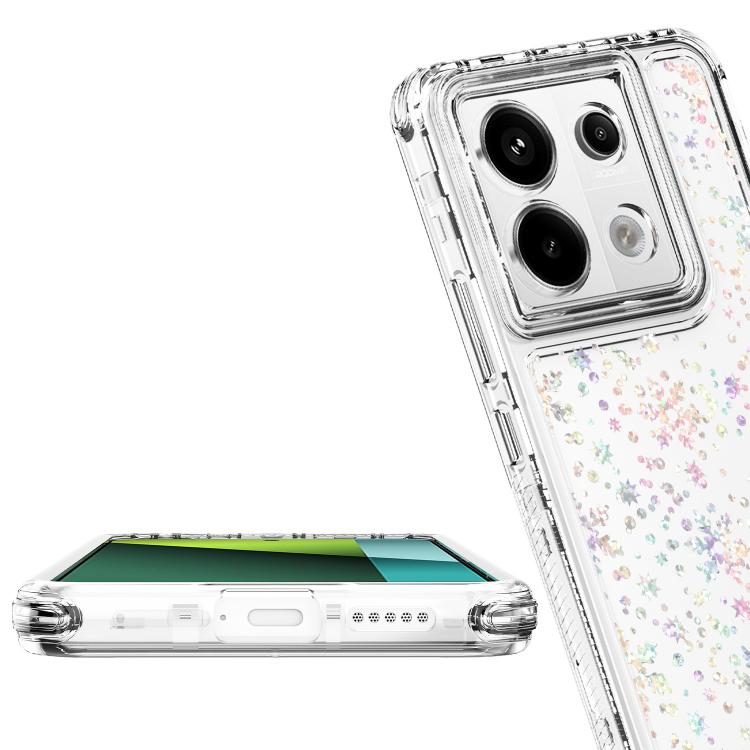 For Redmi Note 13 Pro 5G Transparent Acrylic Laser Paper Phone Case