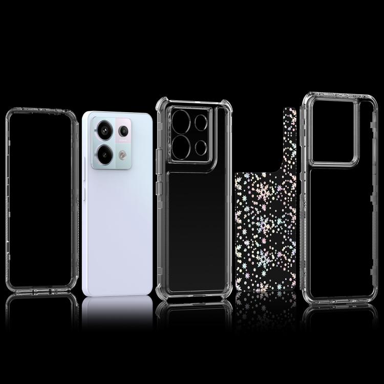 For Redmi Note 13 Pro 5G Transparent Acrylic Laser Paper Phone Case