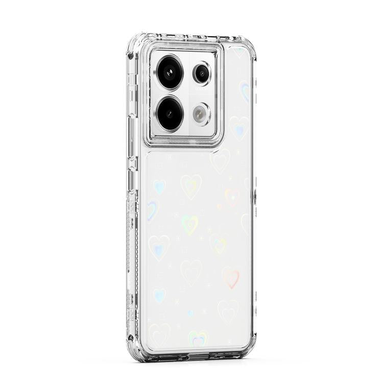 For Redmi Note 13 Pro 5G Transparent Acrylic Laser Paper Phone Case