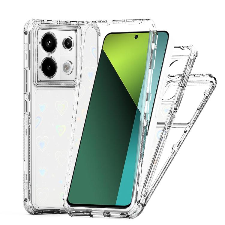For Redmi Note 13 Pro 5G Transparent Acrylic Laser Paper Phone Case