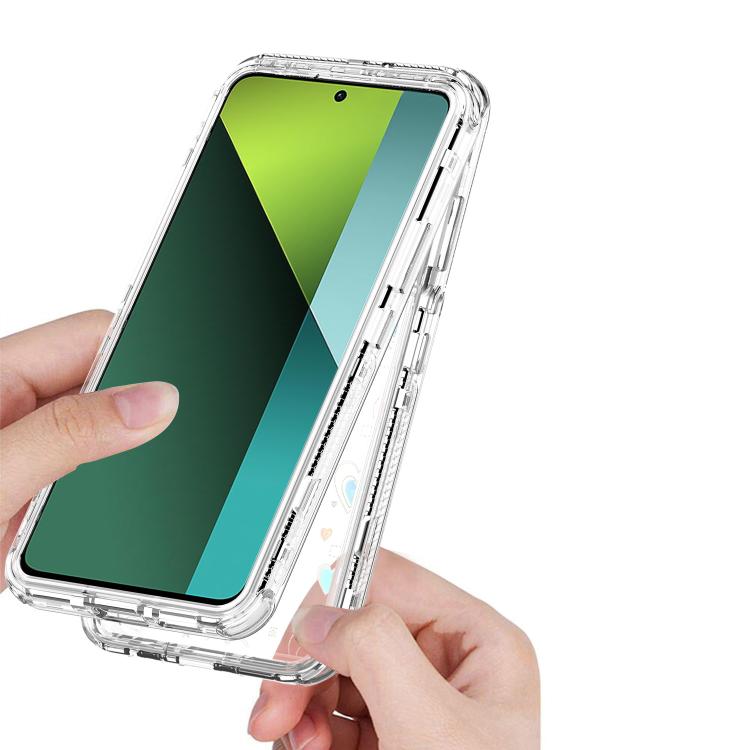 For Redmi Note 13 Pro 5G Transparent Acrylic Laser Paper Phone Case