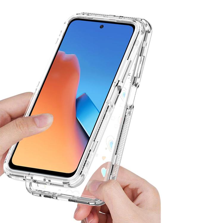 For Redmi 12 5G / 4G Transparent Acrylic Laser Paper Phone Case