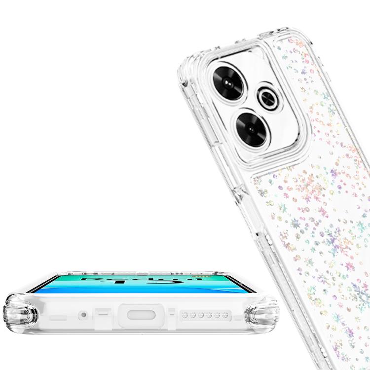 For Redmi 13 4G Transparent Acrylic Laser Paper Phone Case