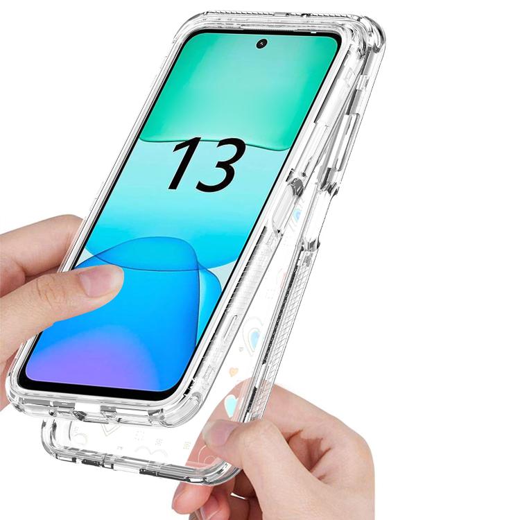 For Redmi 13 4G Transparent Acrylic Laser Paper Phone Case