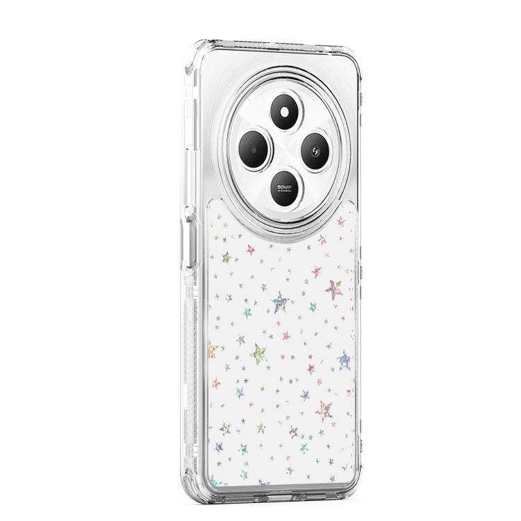 For Redmi 14C 4G / A4 5G India Transparent Acrylic Laser Paper Phone Case