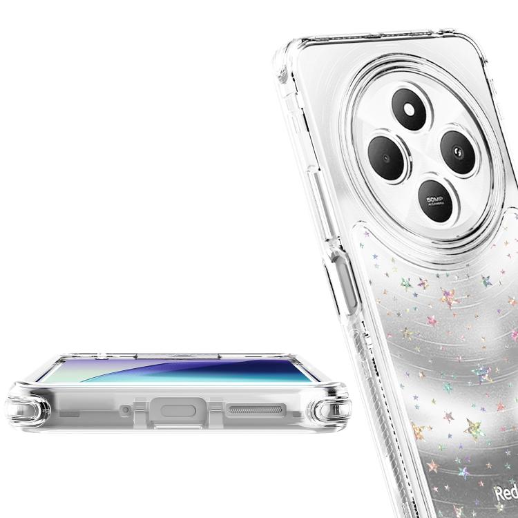 For Redmi 14C 4G / A4 5G India Transparent Acrylic Laser Paper Phone Case