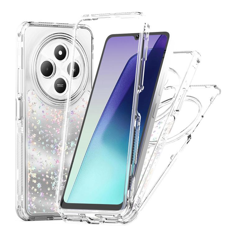 For Redmi 14C 4G / A4 5G India Transparent Acrylic Laser Paper Phone Case