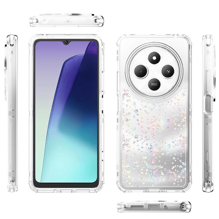 For Redmi 14C 4G / A4 5G India Transparent Acrylic Laser Paper Phone Case