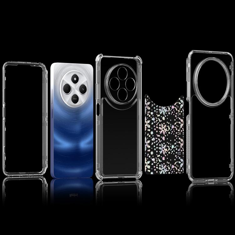 For Redmi 14C 4G / A4 5G India Transparent Acrylic Laser Paper Phone Case