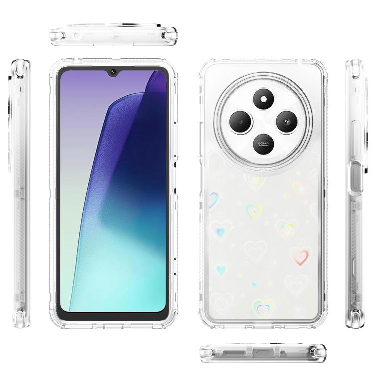For Redmi 14C 4G / A4 5G India Transparent Acrylic Laser Paper Phone Case