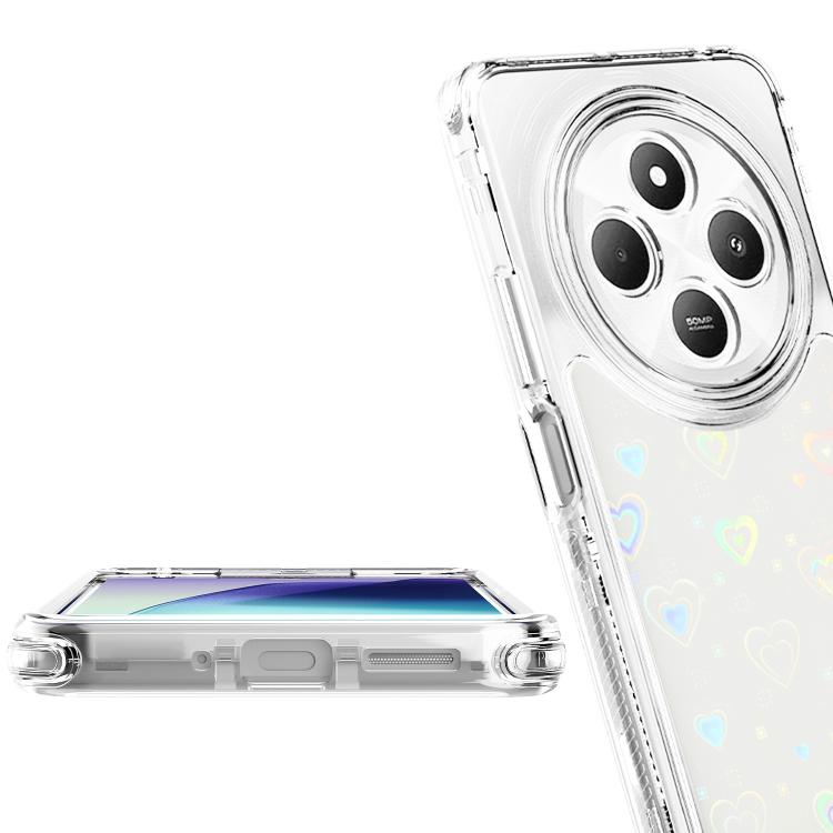 For Redmi 14C 4G / A4 5G India Transparent Acrylic Laser Paper Phone Case