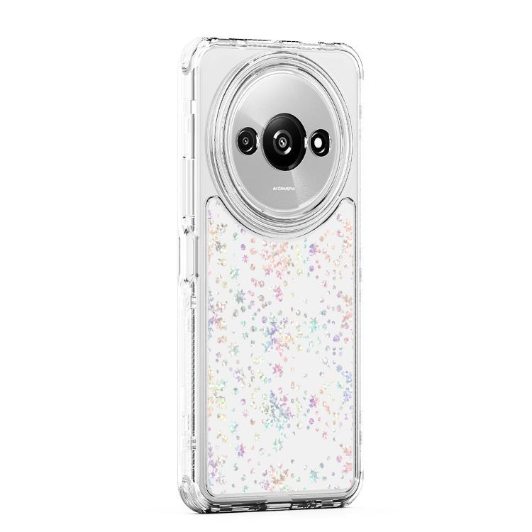 For Redmi A3 4G Transparent Acrylic Laser Paper Phone Case