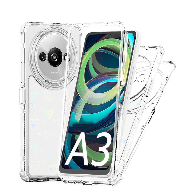 For Redmi A3 4G Transparent Acrylic Laser Paper Phone Case