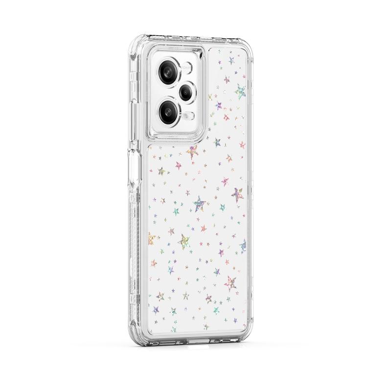 For Redmi Note 12 Pro 5G Transparent Acrylic Laser Paper Phone Case
