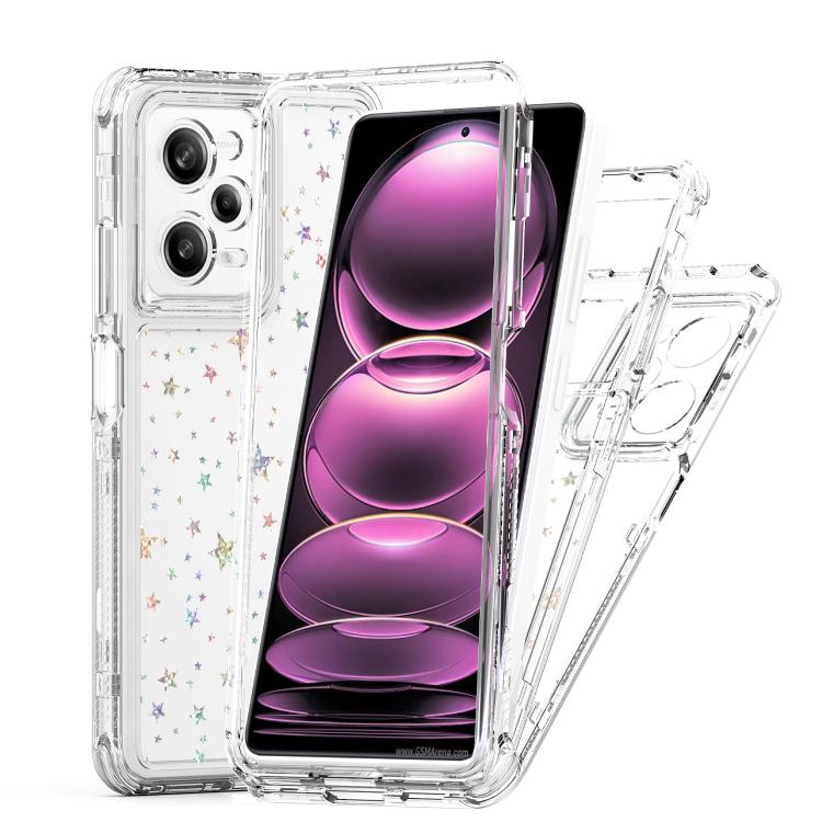 For Redmi Note 12 Pro 5G Transparent Acrylic Laser Paper Phone Case