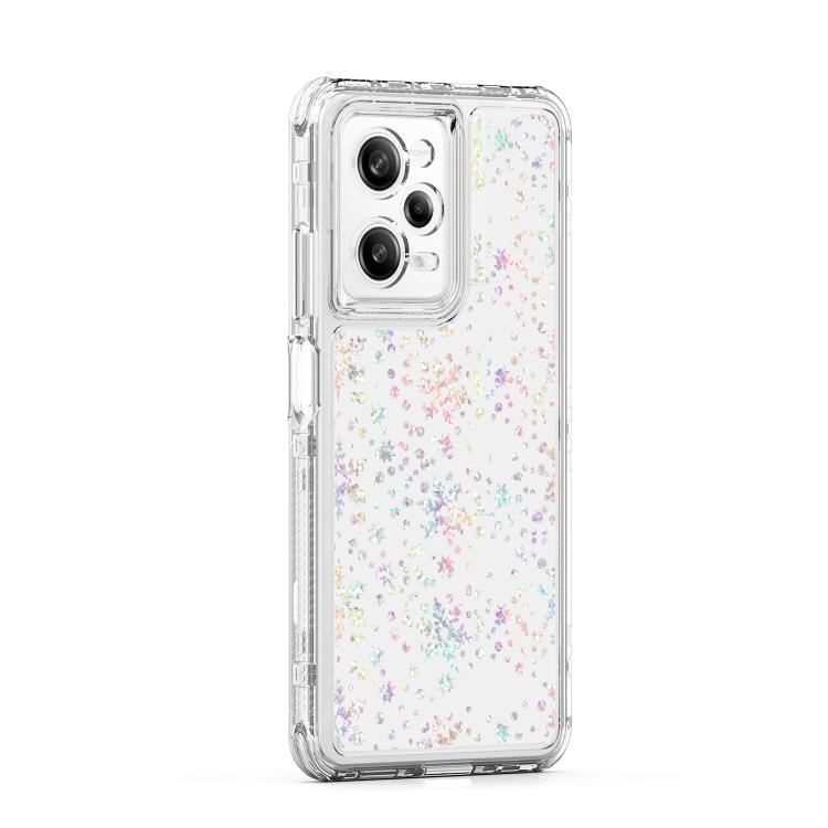 For Redmi Note 12 Pro 5G Transparent Acrylic Laser Paper Phone Case