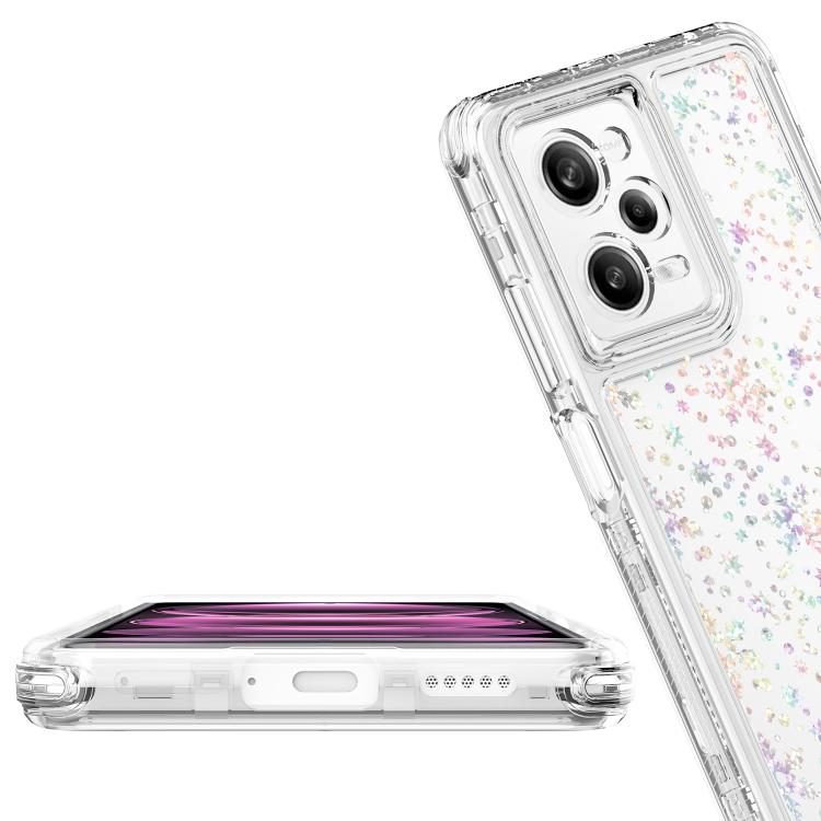 For Redmi Note 12 Pro 5G Transparent Acrylic Laser Paper Phone Case
