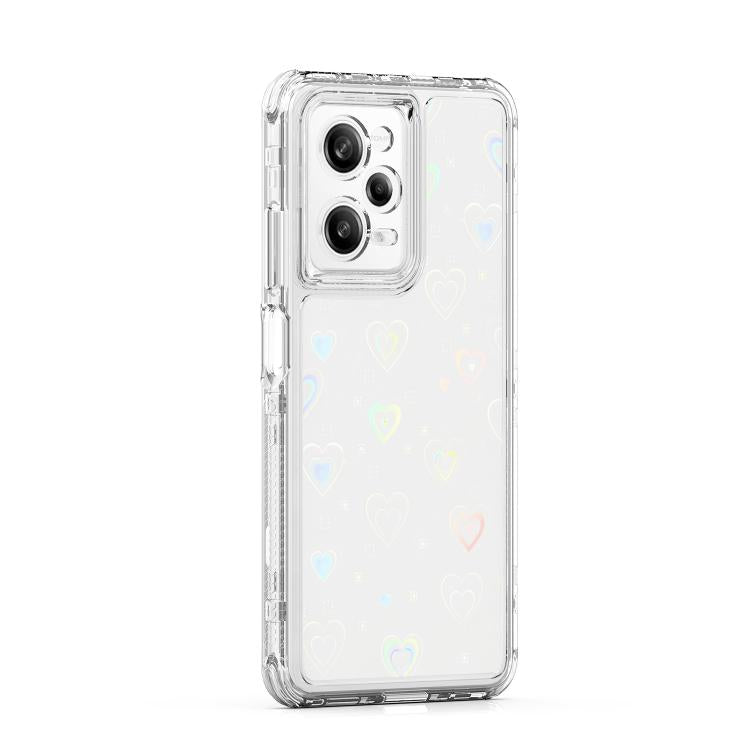 For Redmi Note 12 Pro 5G Transparent Acrylic Laser Paper Phone Case