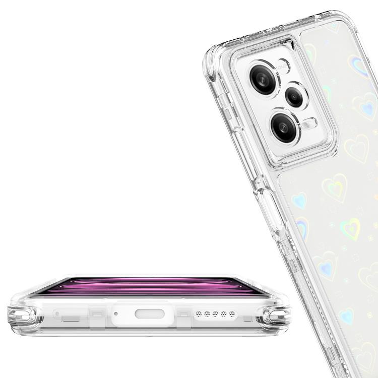For Redmi Note 12 Pro 5G Transparent Acrylic Laser Paper Phone Case