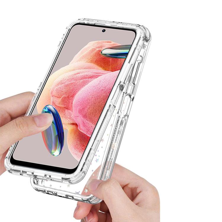 For Redmi Note 12 4G Transparent Acrylic Laser Paper Phone Case