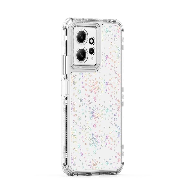For Redmi Note 12 4G Transparent Acrylic Laser Paper Phone Case