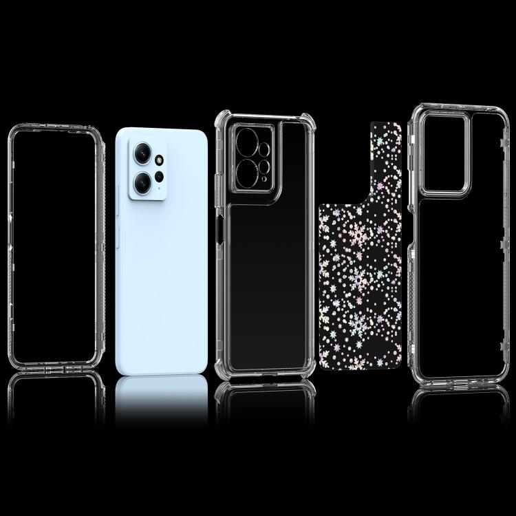 For Redmi Note 12 4G Transparent Acrylic Laser Paper Phone Case