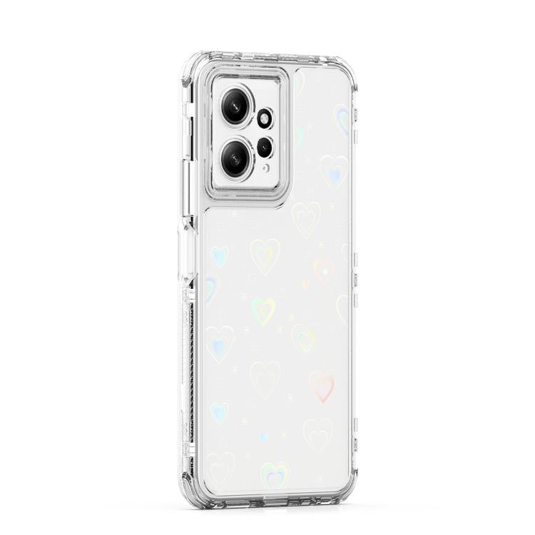 For Redmi Note 12 4G Transparent Acrylic Laser Paper Phone Case