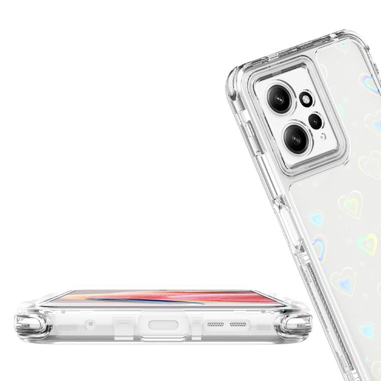 For Redmi Note 12 4G Transparent Acrylic Laser Paper Phone Case