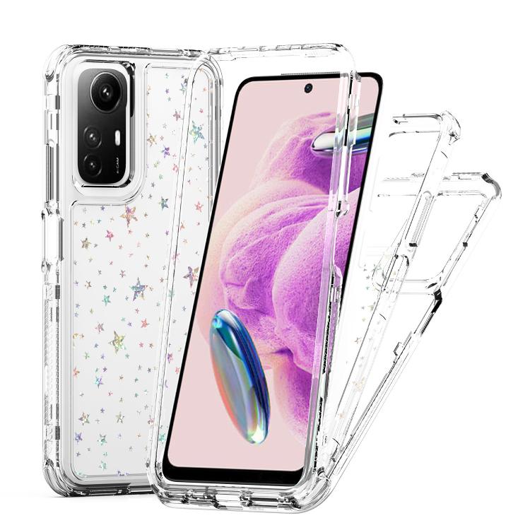 For Redmi Note 12S 4G Transparent Acrylic Laser Paper Phone Case