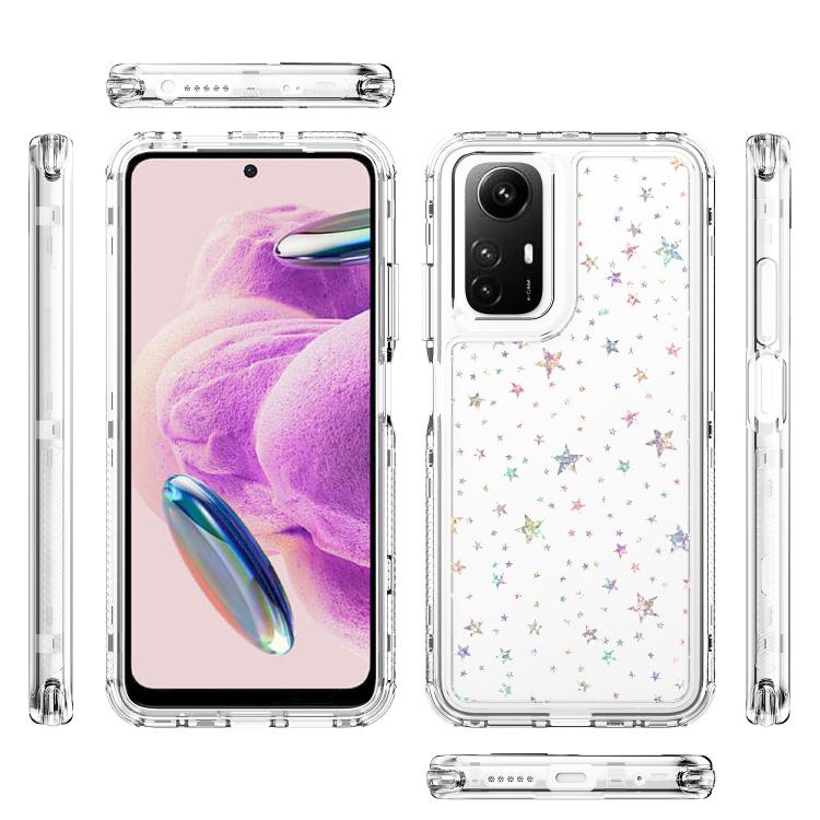 For Redmi Note 12S 4G Transparent Acrylic Laser Paper Phone Case