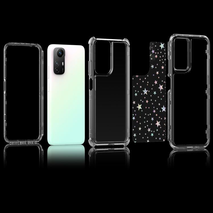 For Redmi Note 12S 4G Transparent Acrylic Laser Paper Phone Case