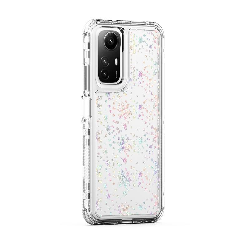 For Redmi Note 12S 4G Transparent Acrylic Laser Paper Phone Case